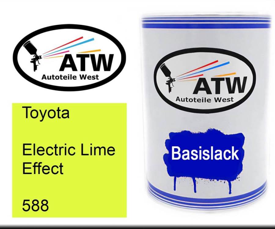 Toyota, Electric Lime Effect, 588: 500ml Lackdose, von ATW Autoteile West.